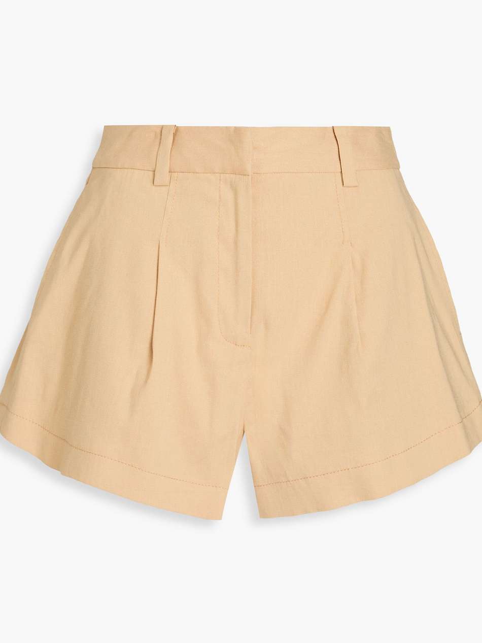 linen-blend shorts