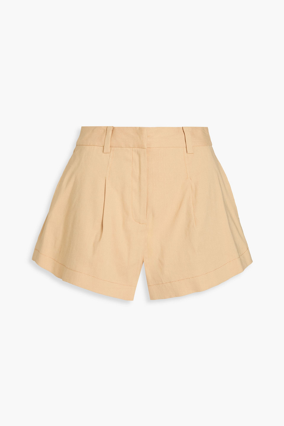 Derek Lam 10 Crosby Linen-blend Shorts In Beige