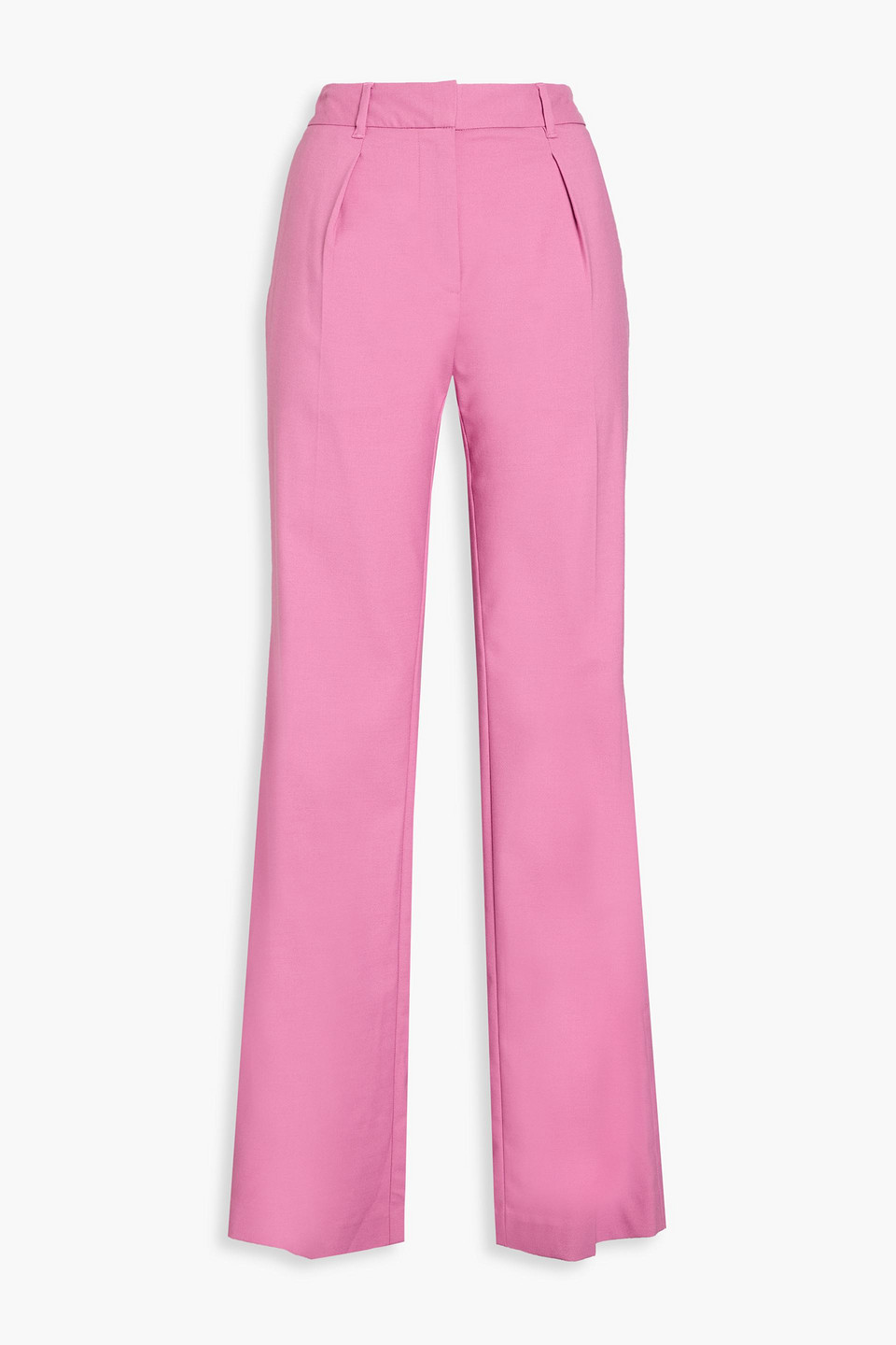 Derek Lam 10 Crosby Pleated Twill Straight-leg Pants In Pink