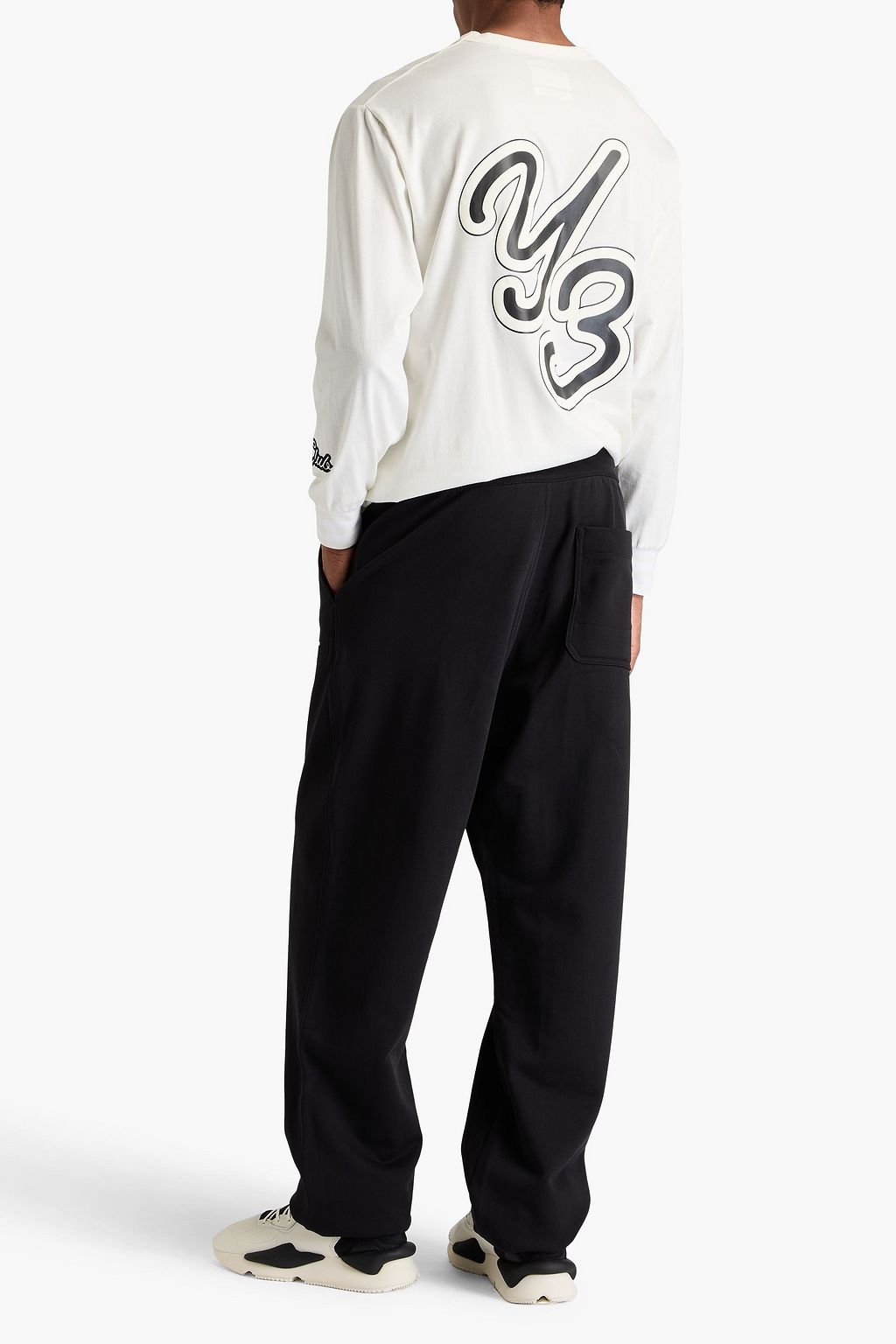 Y-3 French cotton-terry sweatpants