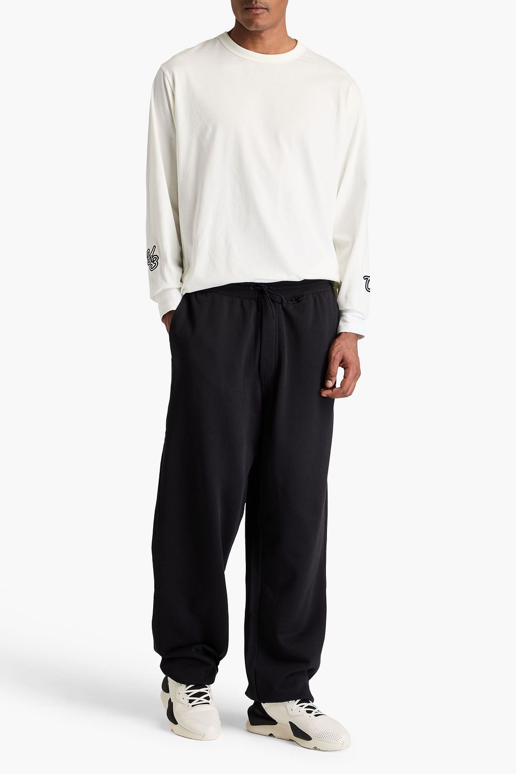 Y-3 French cotton-terry sweatpants
