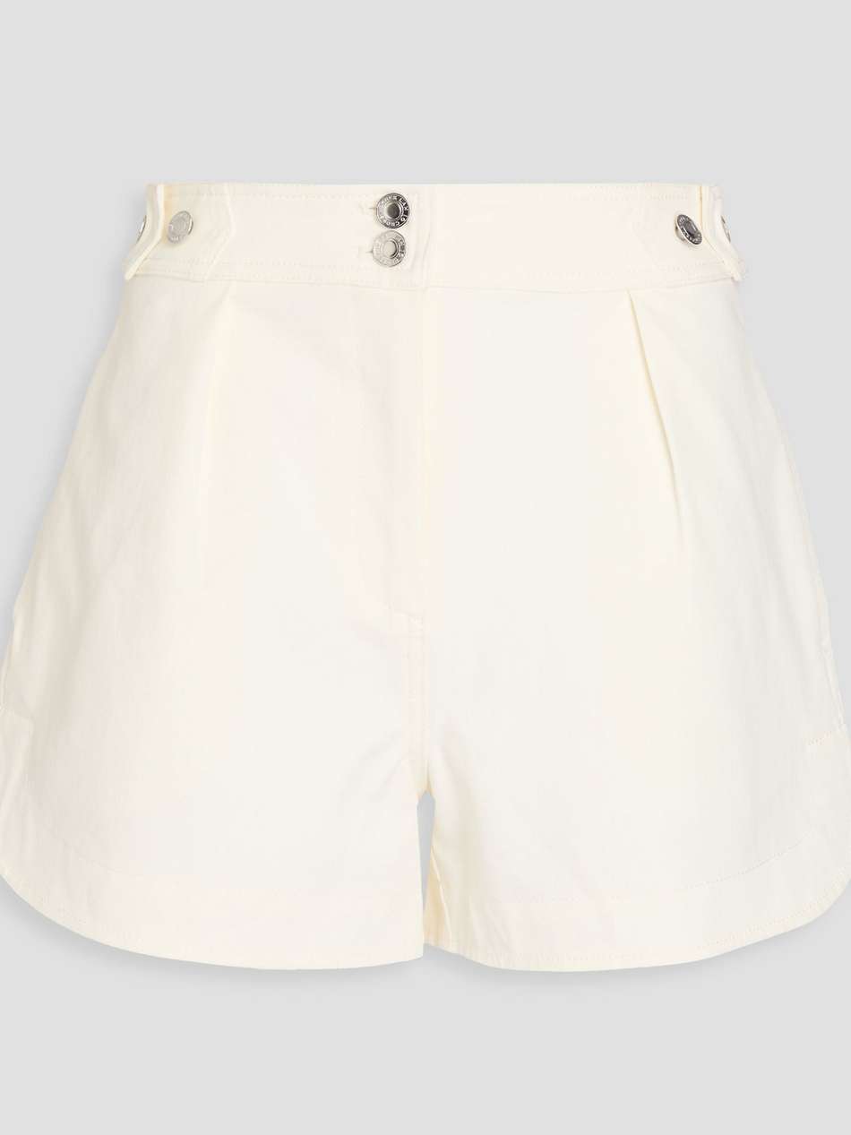 cotton-blend gabardine shorts
