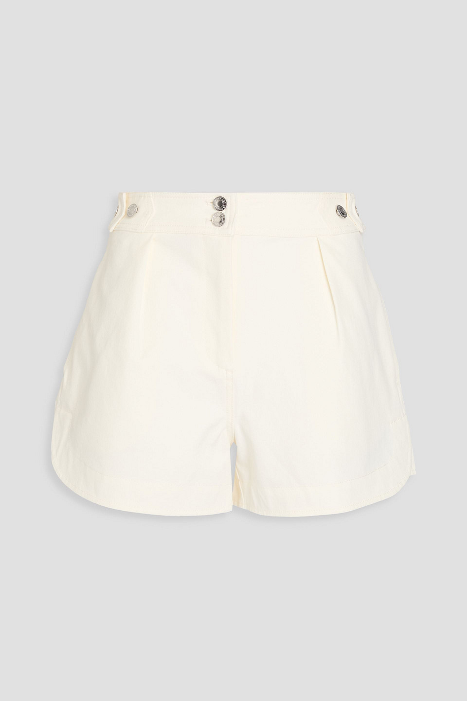 Derek Lam 10 Crosby Cotton-blend Gabardine Shorts In Ivory