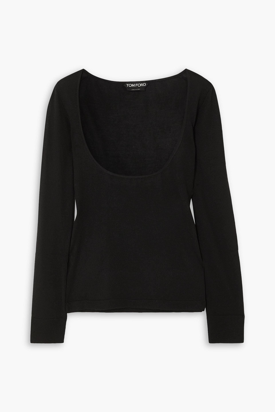 tom ford - cashmere and silk-blend top - black - xxs