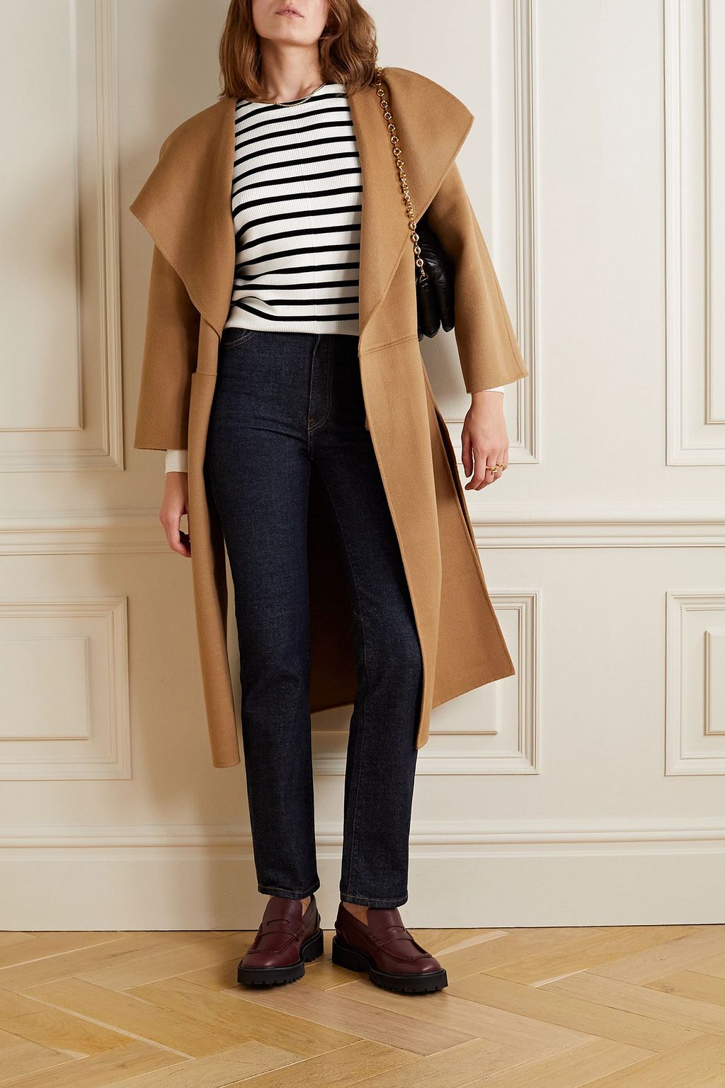 LAFAYETTE 148 كنزة مخططة بحبكة مضلّعة