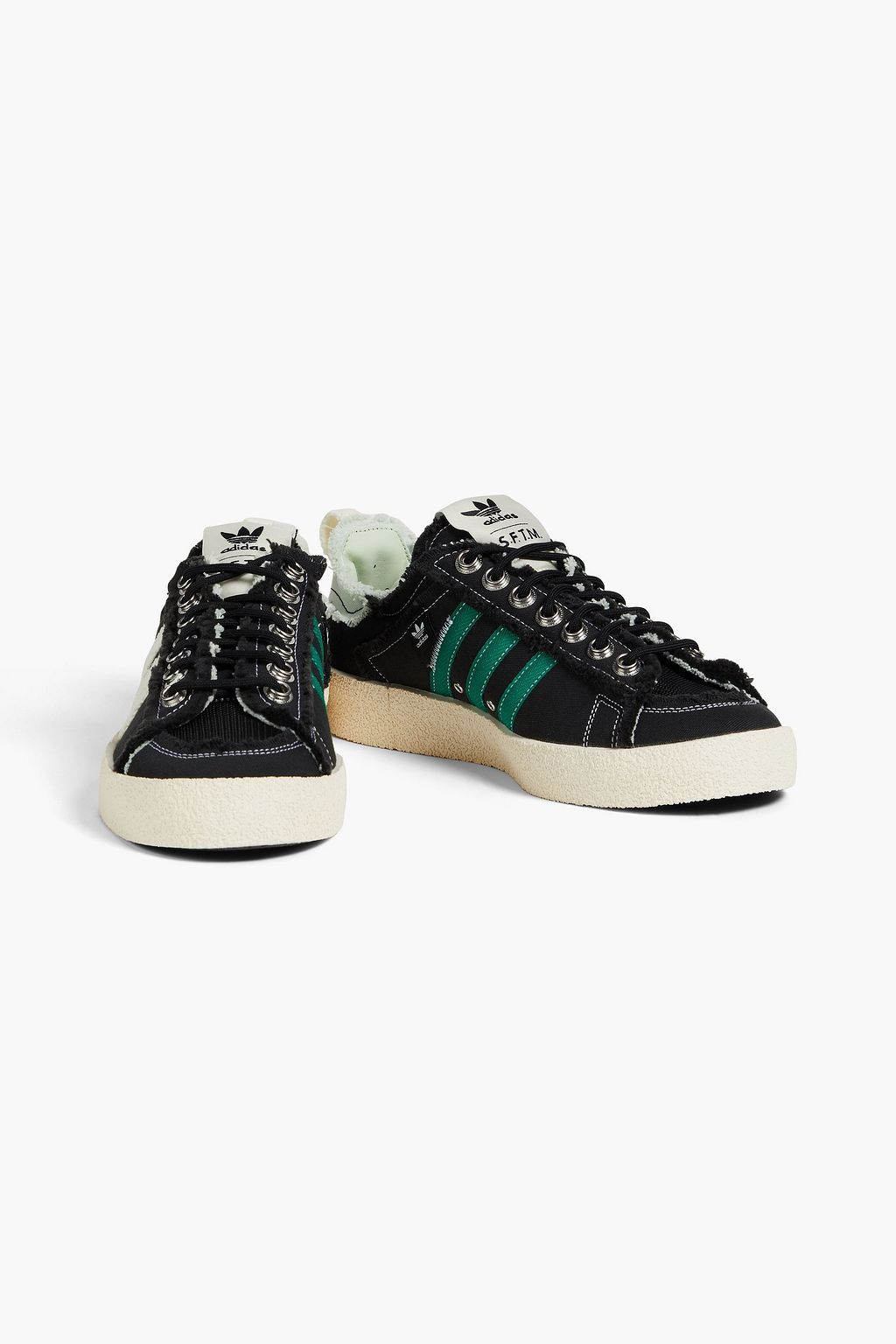 Songs for the Mute Campus frayed canvas sneakers schwarz UK 6.5