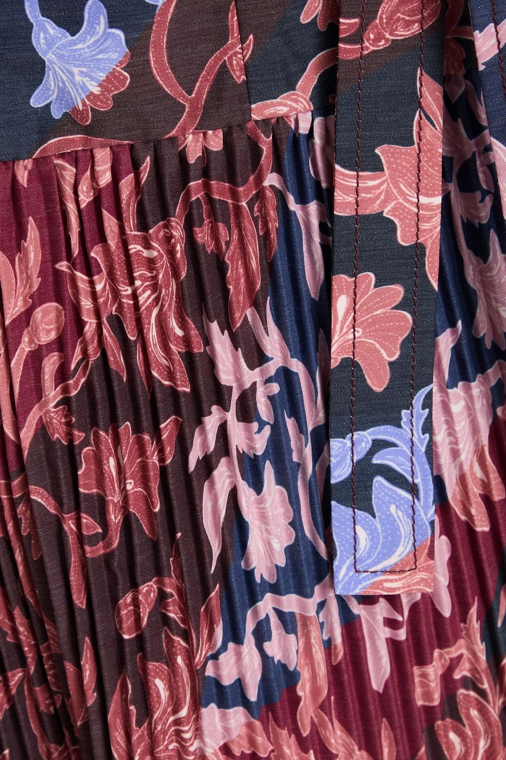 DEREK LAM 10 CROSBY Ferris floral-print plissé midi dress