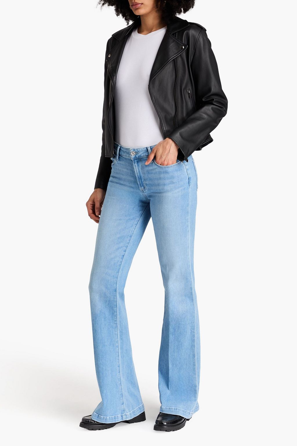 PAIGE Genevieve mid-rise flared jeans