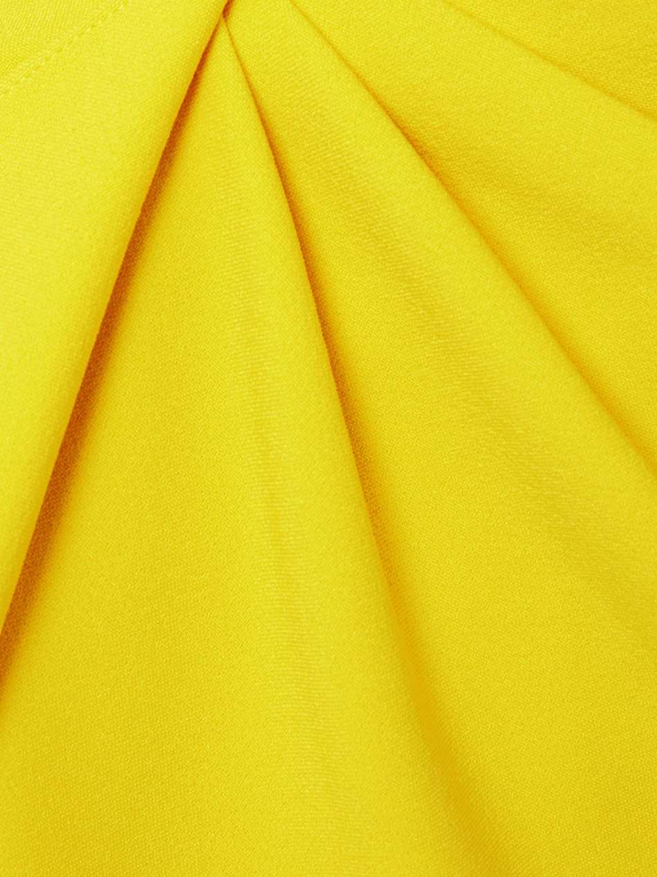 avery draped gathered stretch-crepe midi dress