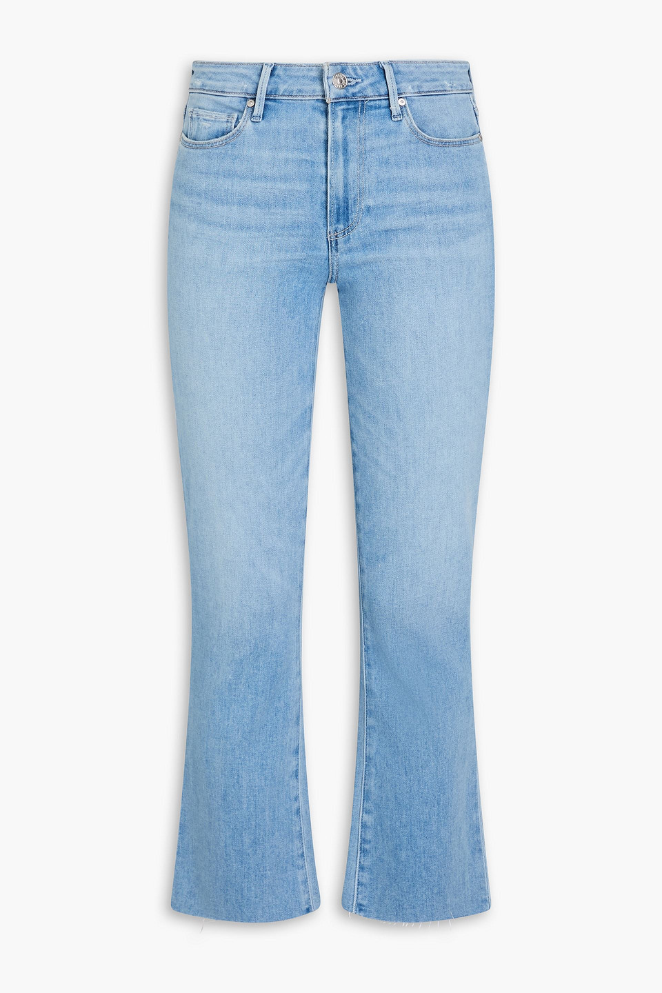 Paige Colette Hoch Sitzende Kick-flare-jeans In Hellblauer Denim