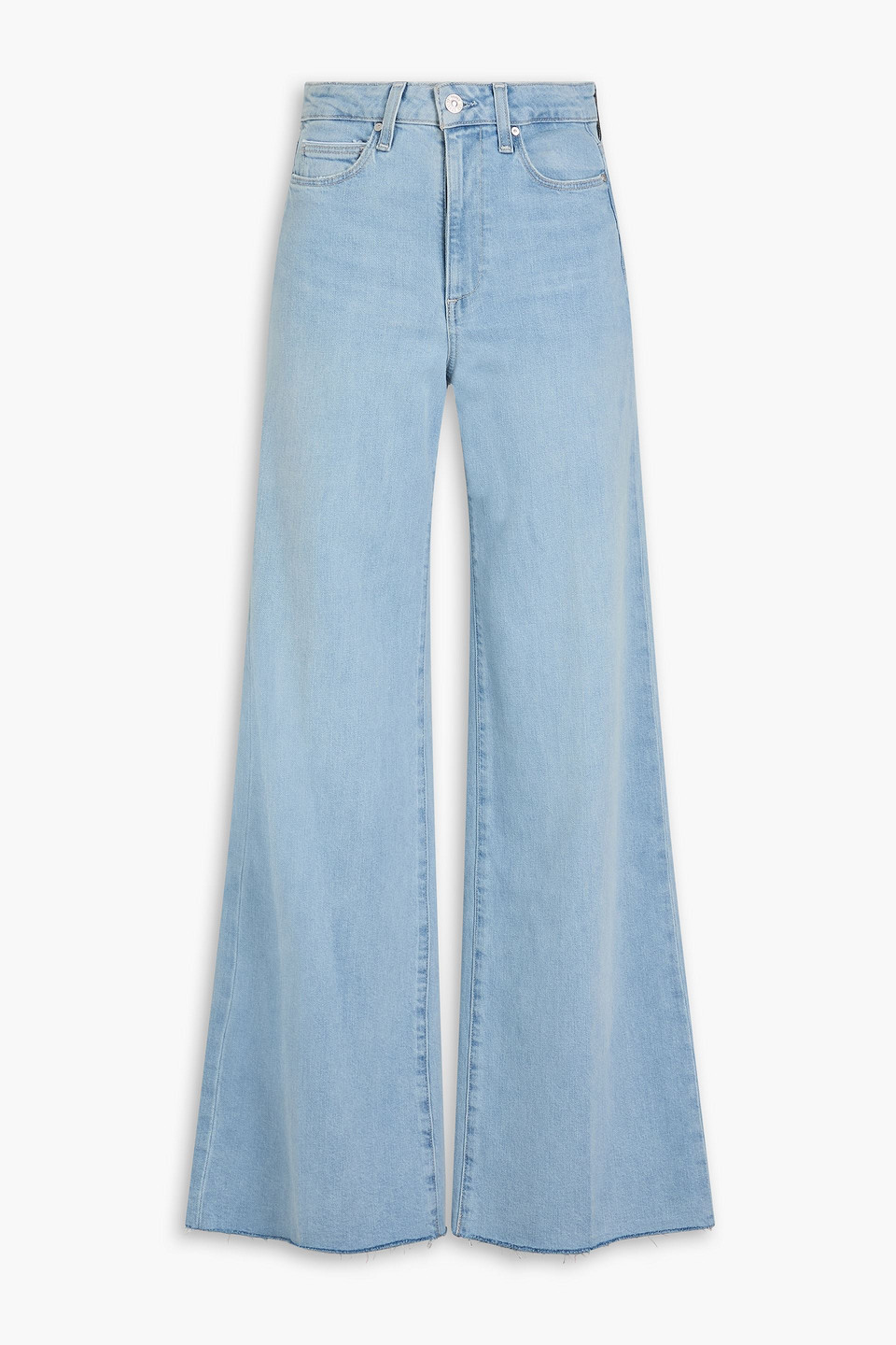 paige - harper high-rise wide-leg jeans - blue - 31