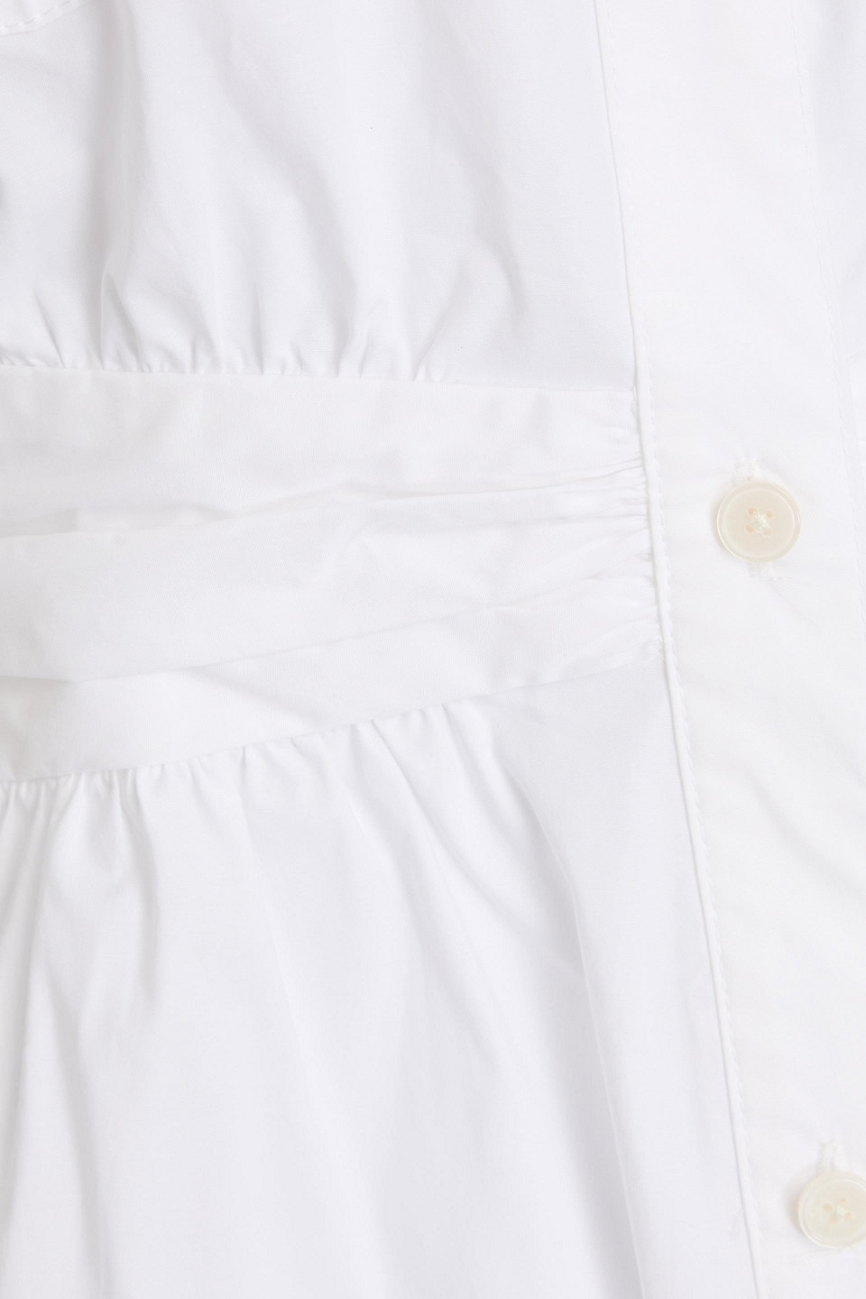 Derek Lam 10 Crosby Stretch-cotton Poplin Mini Shirt Dress In White