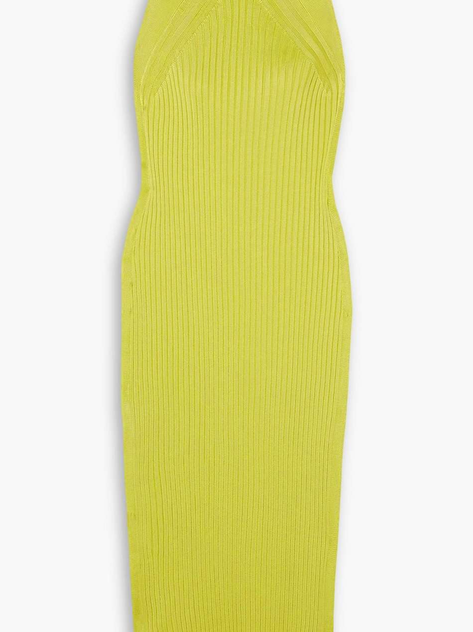 ribbed-knit midi dress