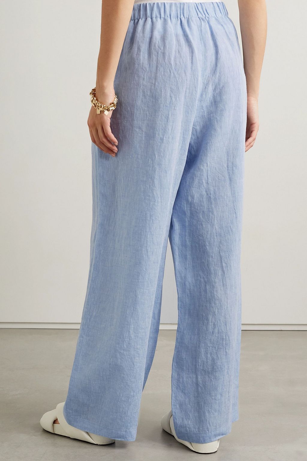 LAFAYETTE 148 بنطال Riverside بأرجل واسعة من الكتان