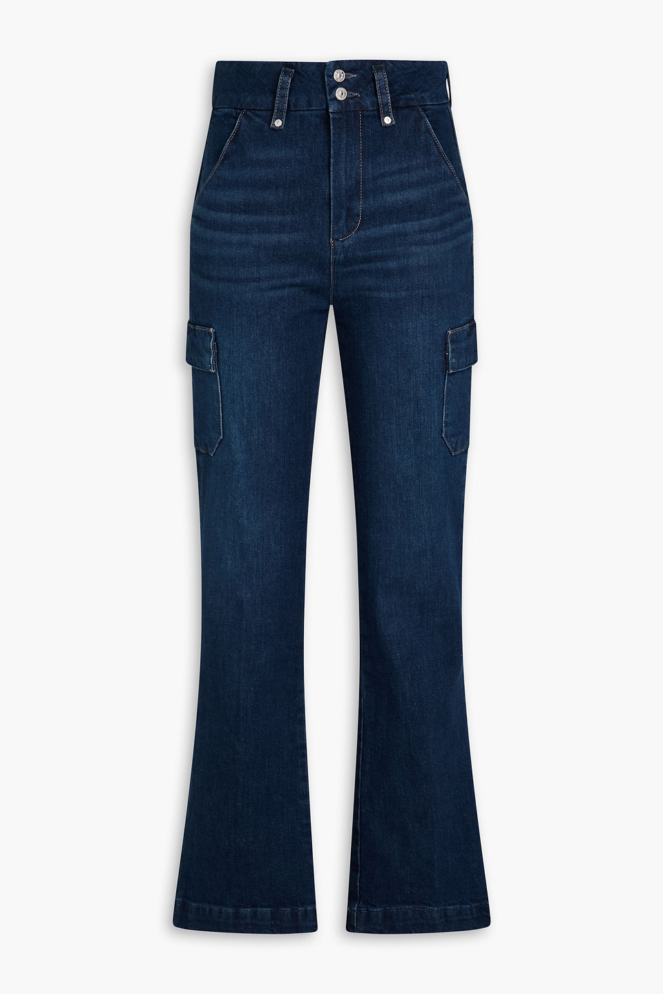 Paige Dion High-rise Flared Jeans In Dunkelblauer Denim
