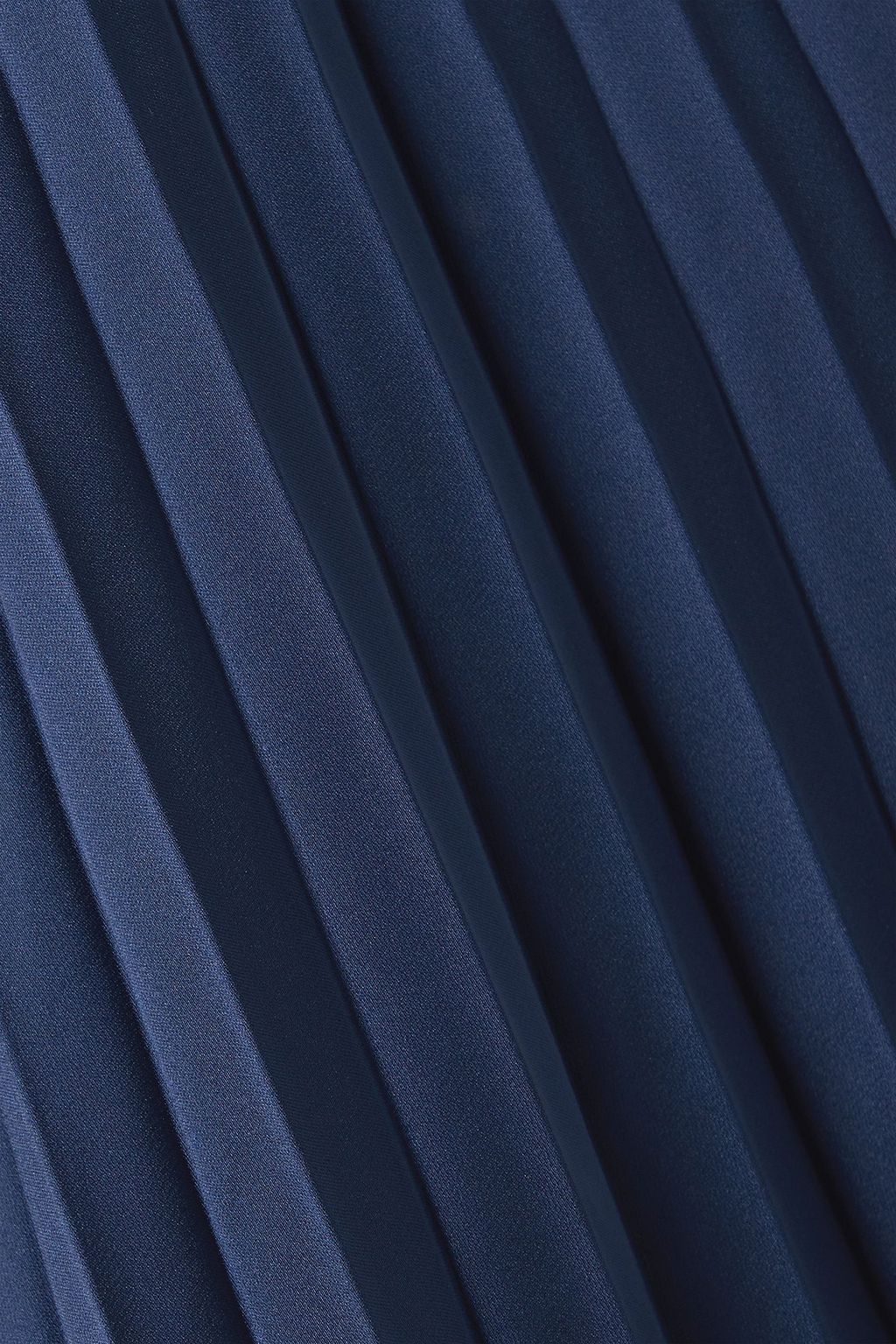 SEMSEM Maxikleid aus plissiertem Satin mit Swarovski-Kristallen