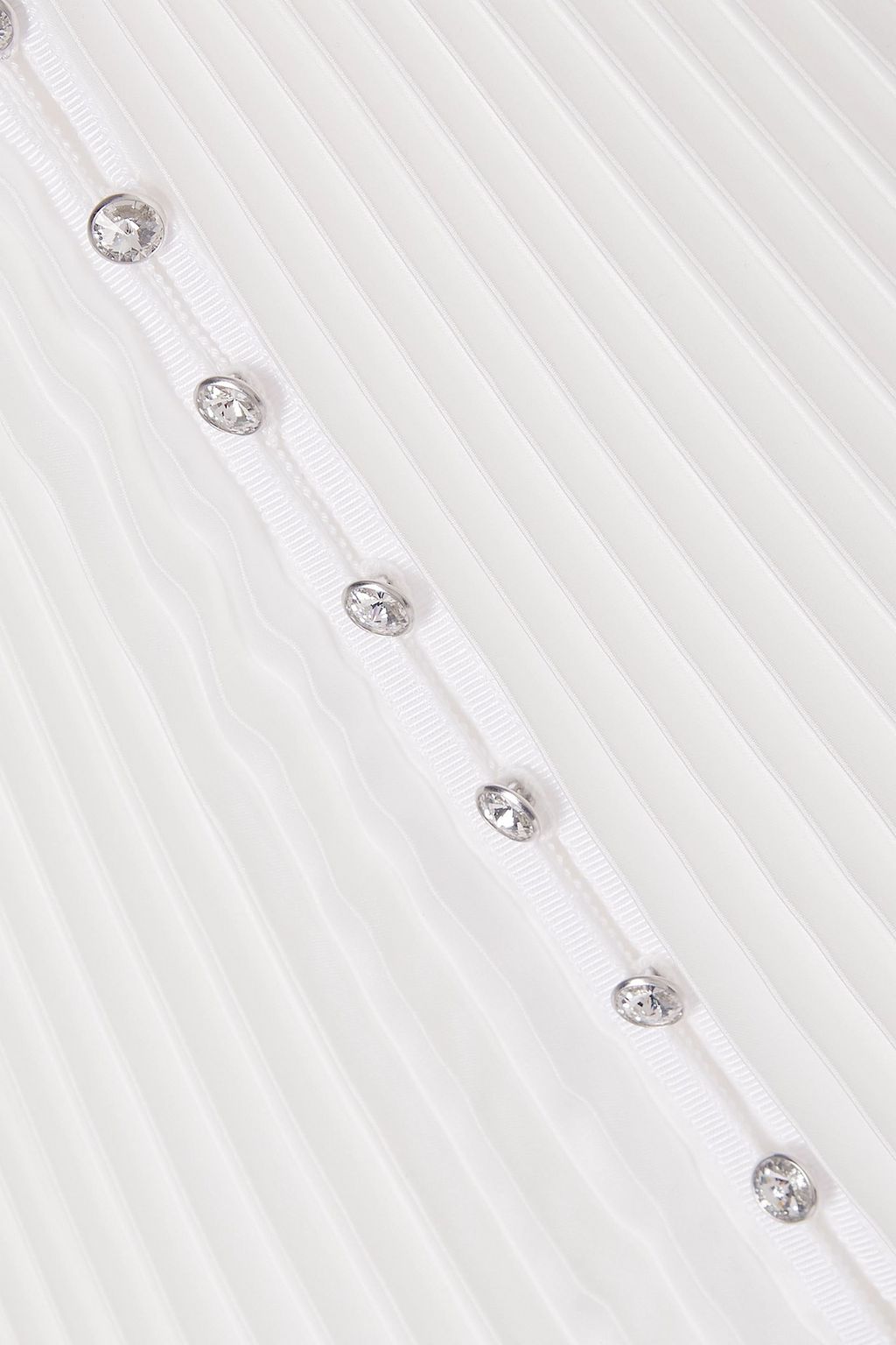 SEMSEM Swarovski crystal-embellished plissé-satin maxi dress