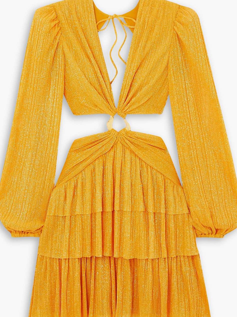 phaedra cutout glittered voile mini dress