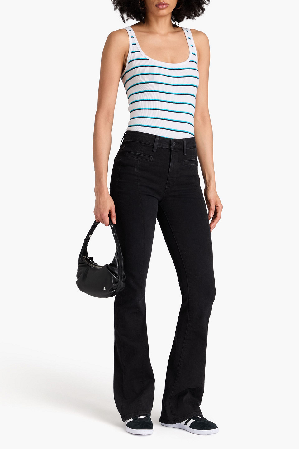  Paige - Laurel Hoch Sitzende Bootcut-jeans - Schwarz - 23 