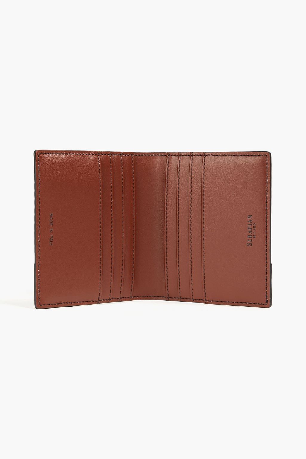 SERAPIAN Logo-embossed coated-canvas and leather wallet