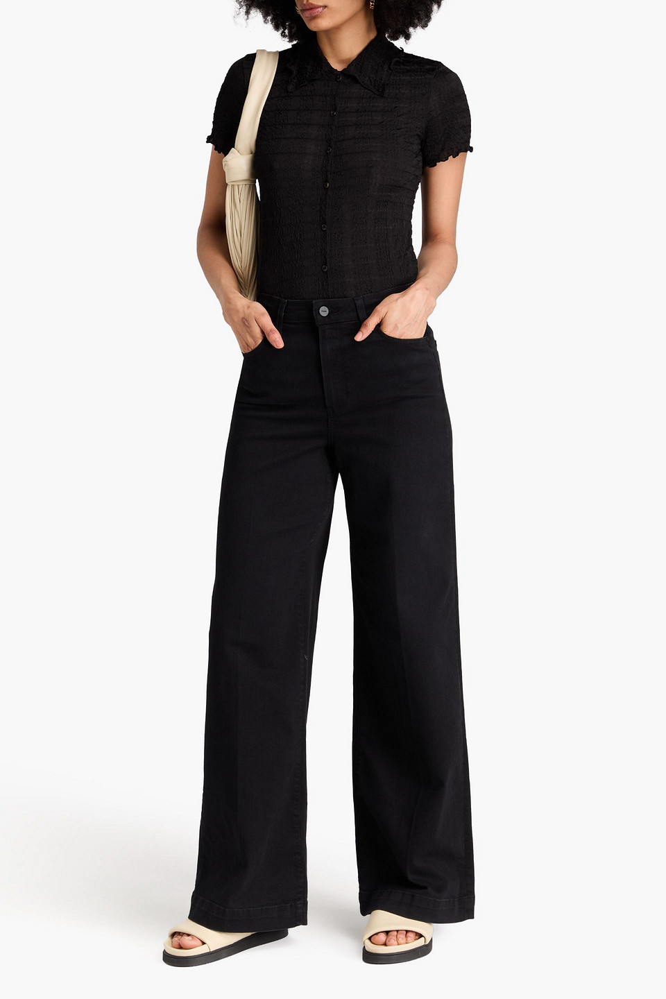 PAIGE HARPER HIGH-RISE WIDE-LEG JEANS