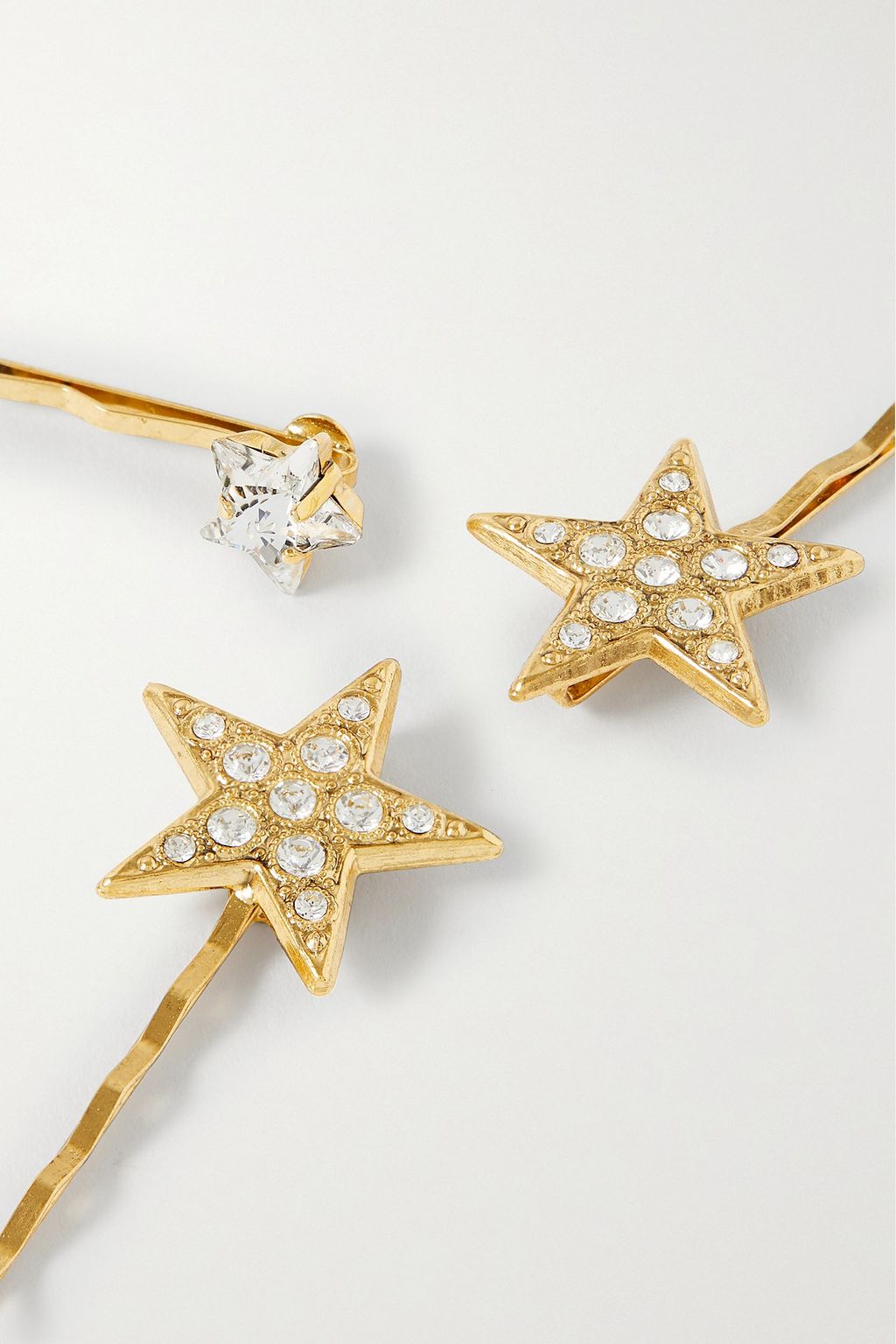 JENNIFER BEHR Juno set of five gold-tone crystal hair slides