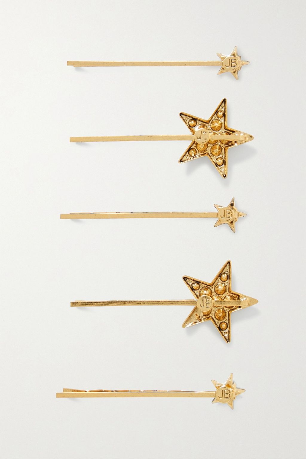 JENNIFER BEHR Juno set of five gold-tone crystal hair slides