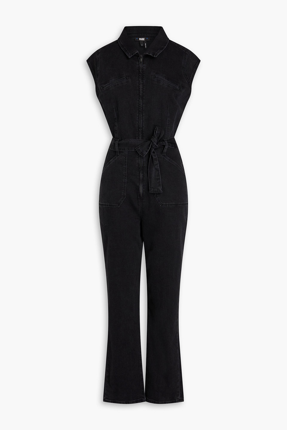 Paige Jett Jumpsuit Aus Denim In Schwarz