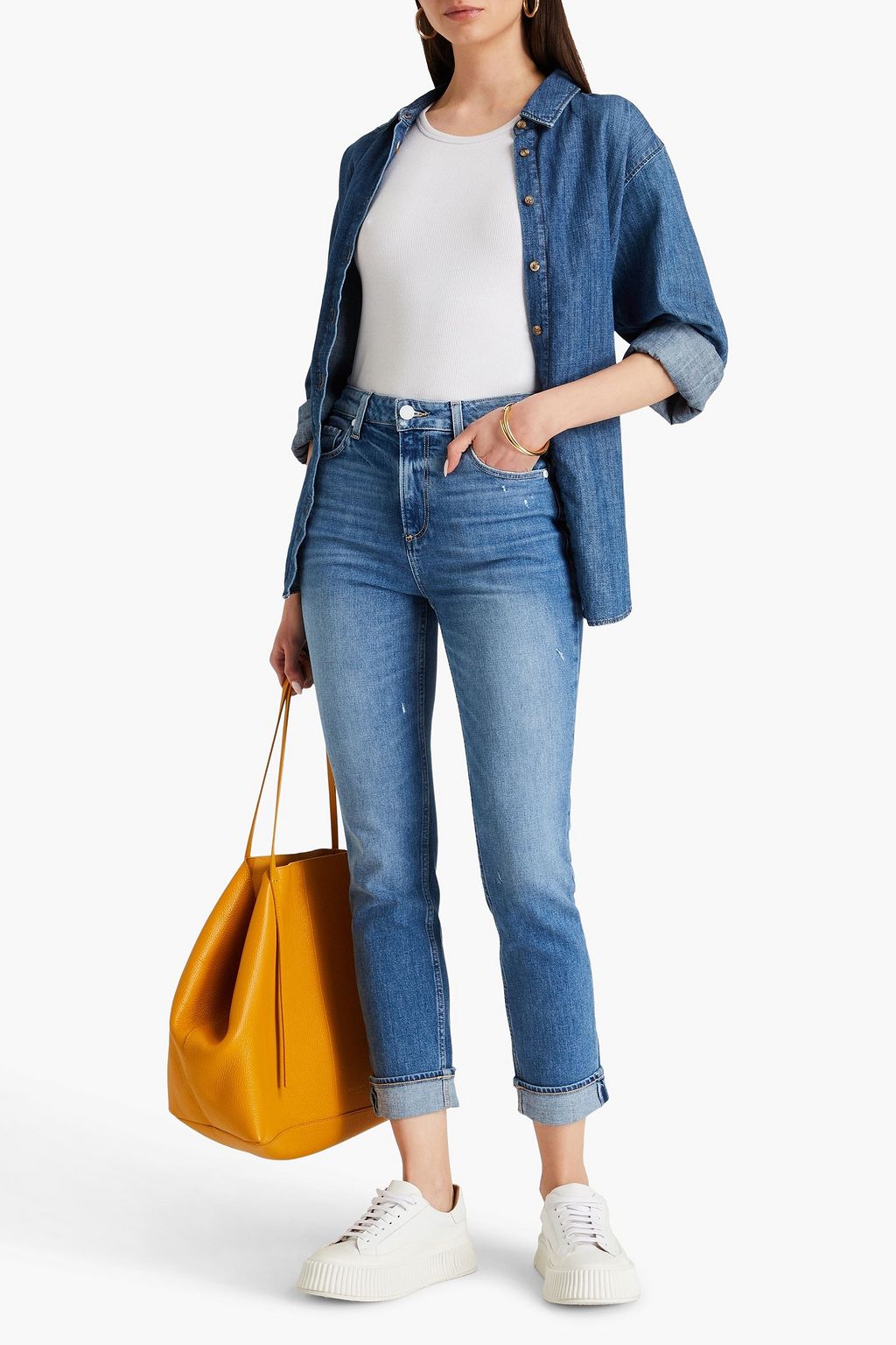PAIGE Sarah cropped high-rise slim-leg jeans