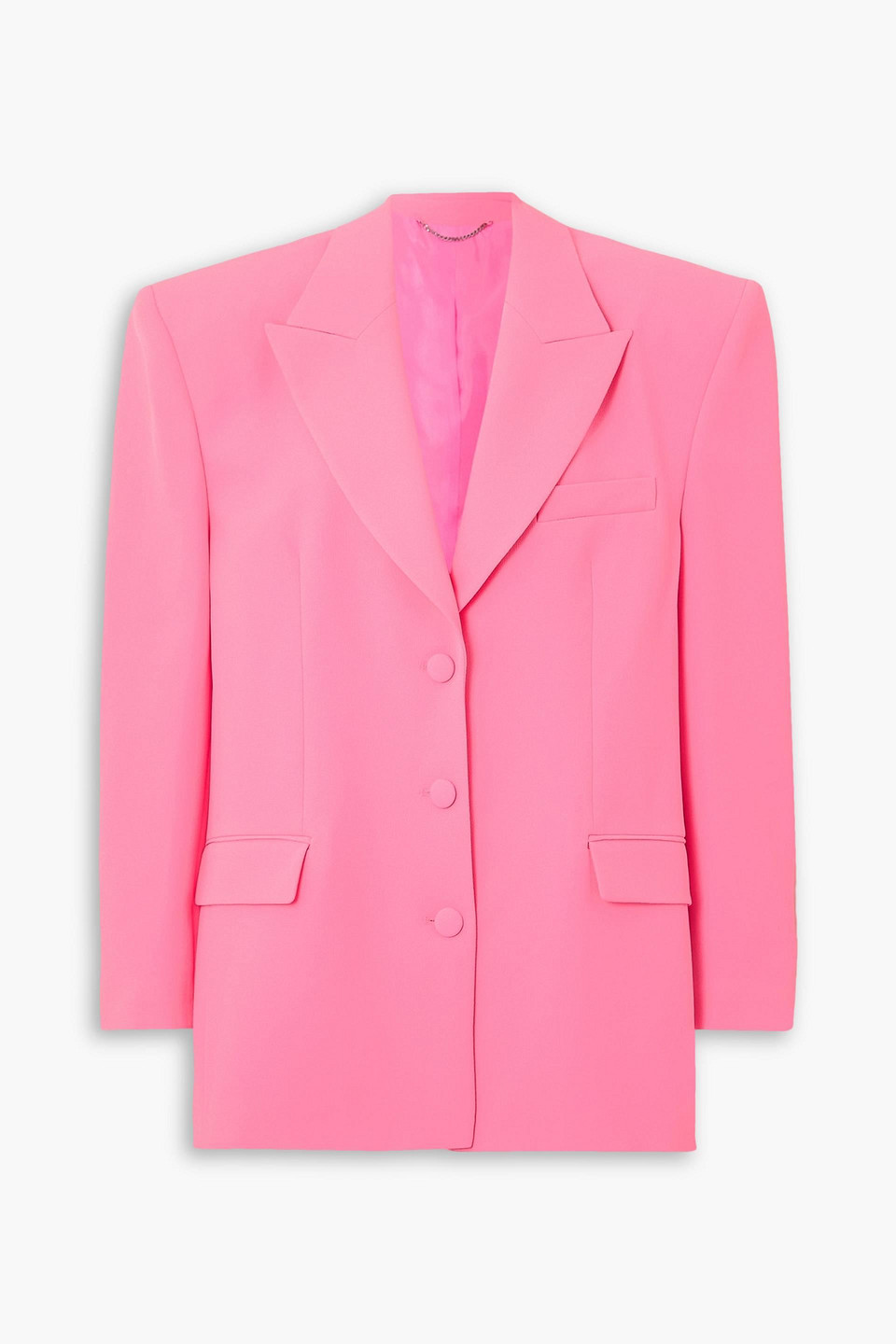 Oversized silk-blend crepe blazer