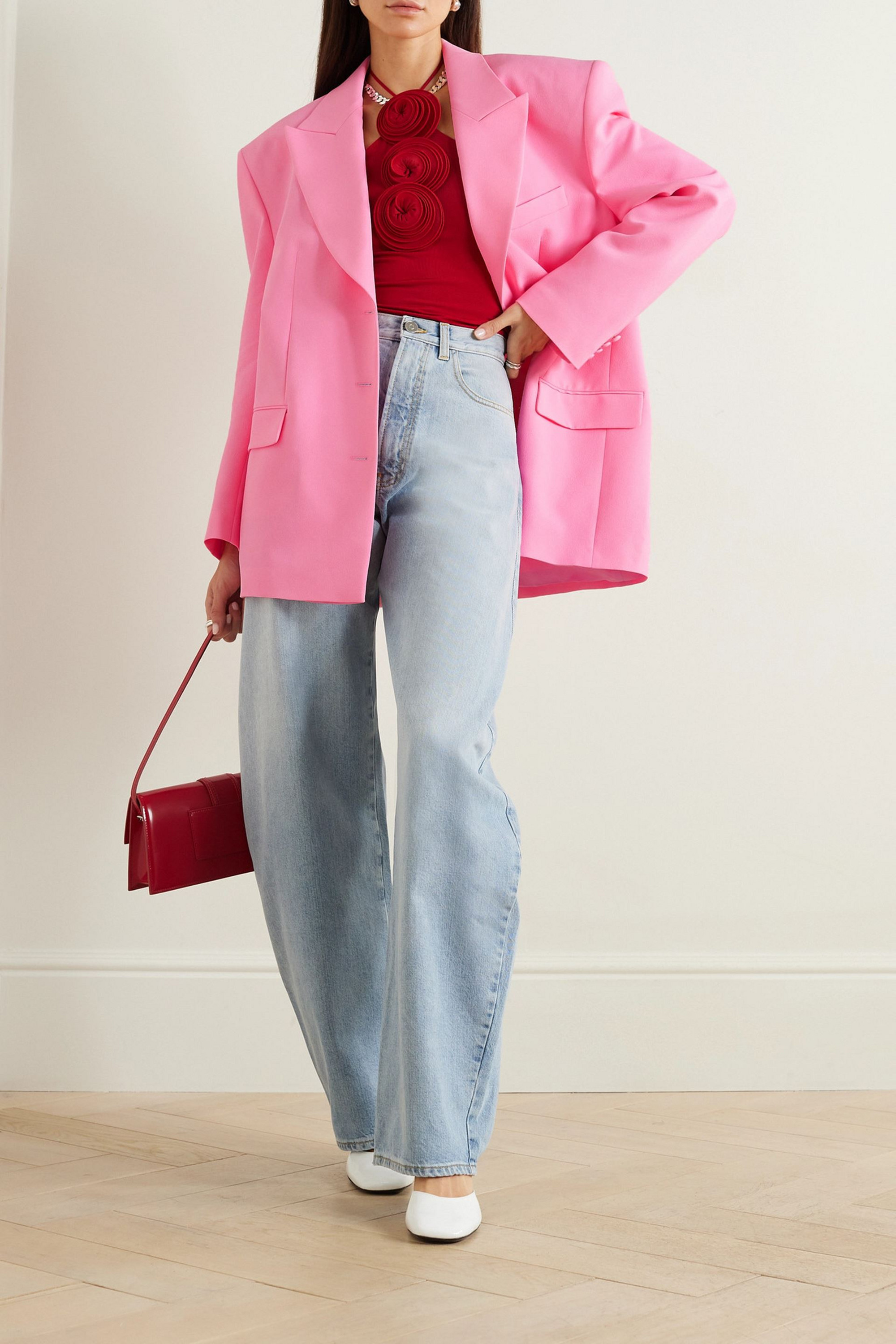 Magda Butrym Oversized silk-blend crepe blazer