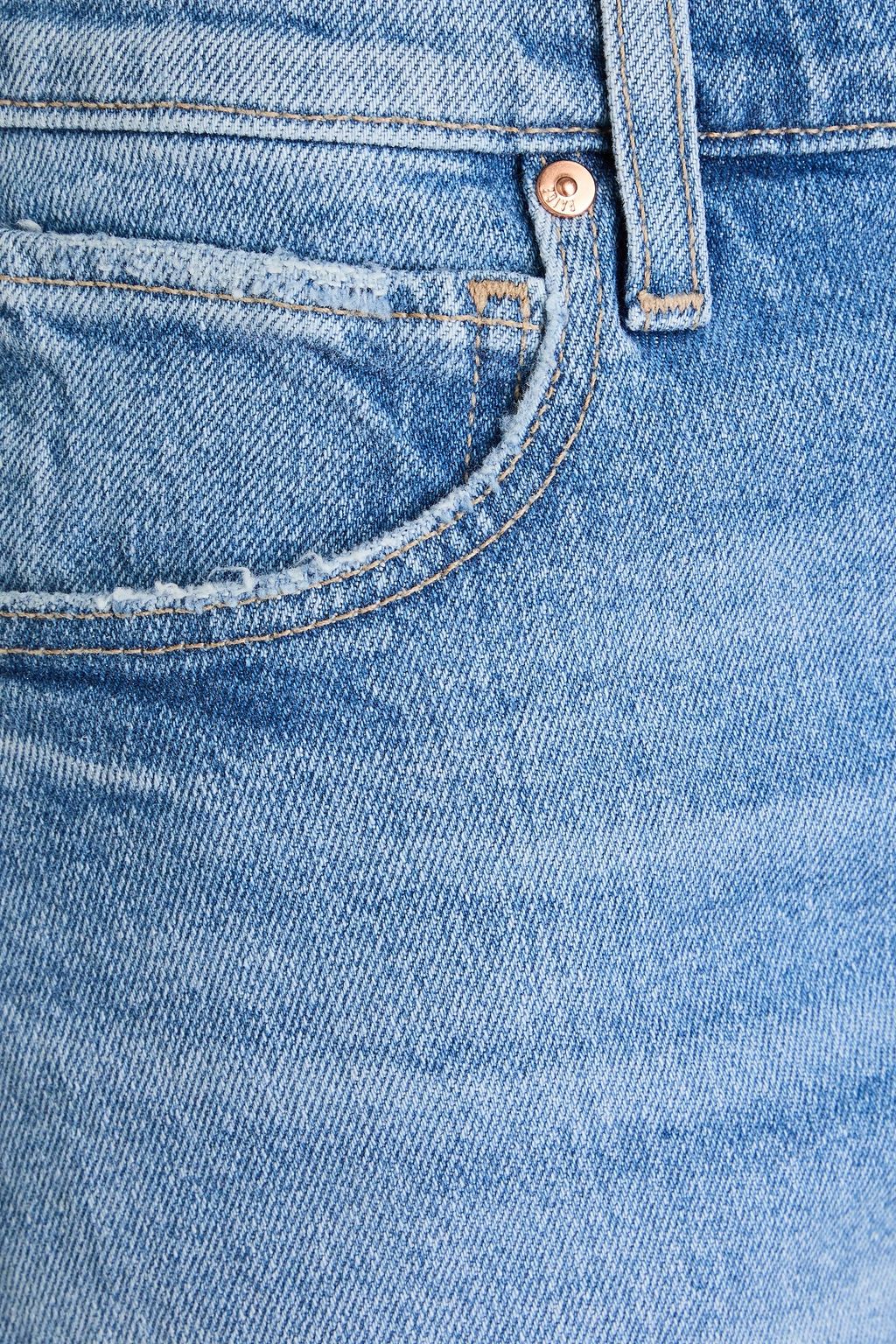 PAIGE Asher distressed denim shorts