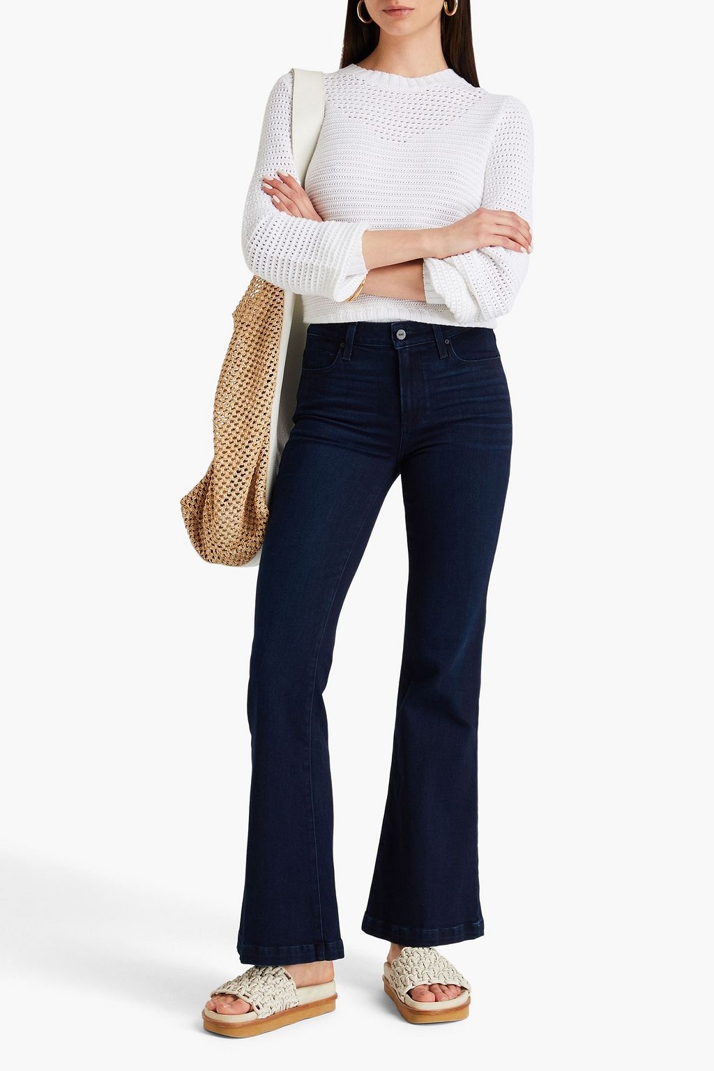 PAIGE Genevieve mid-rise flared jeans