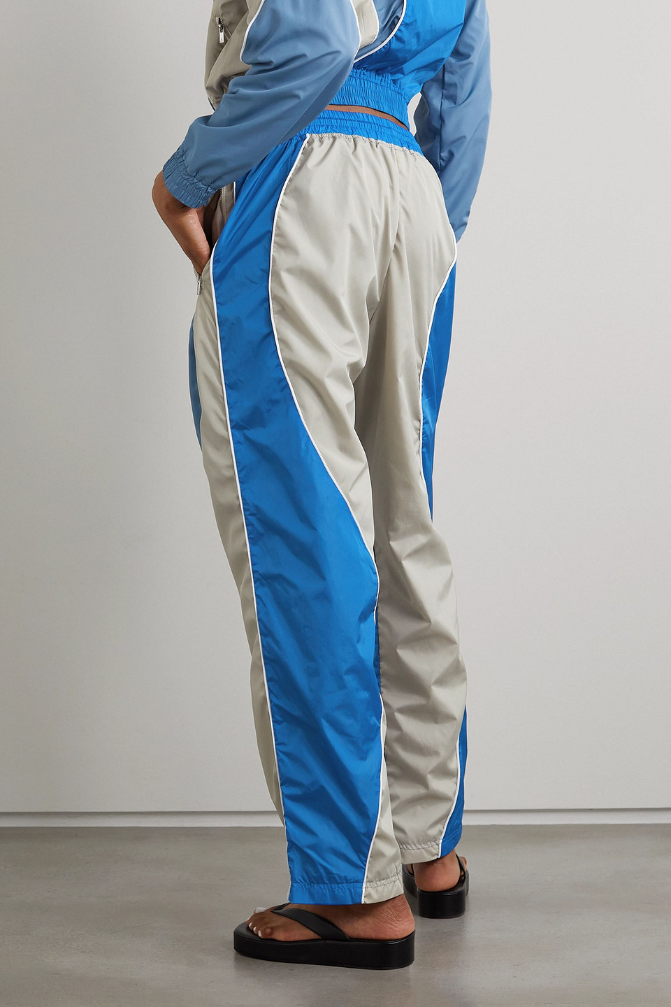 Ahluwalia Color-block Shell Track Pants In Blue