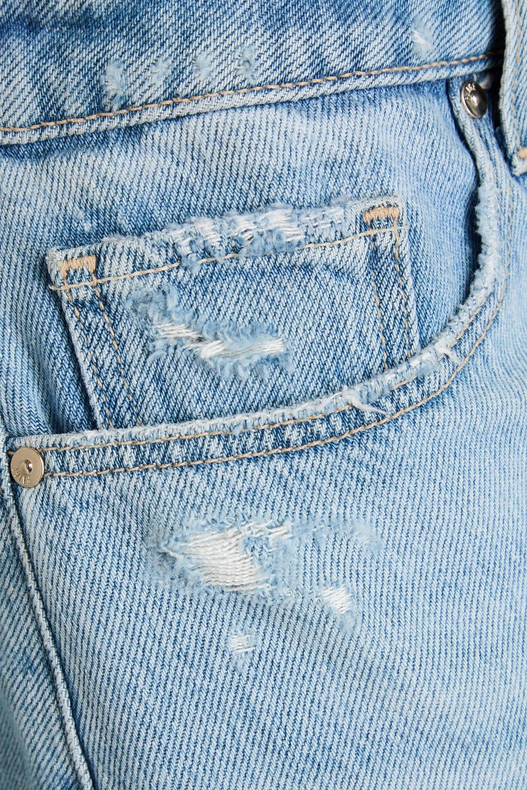 PAIGE Noella distressed denim shorts