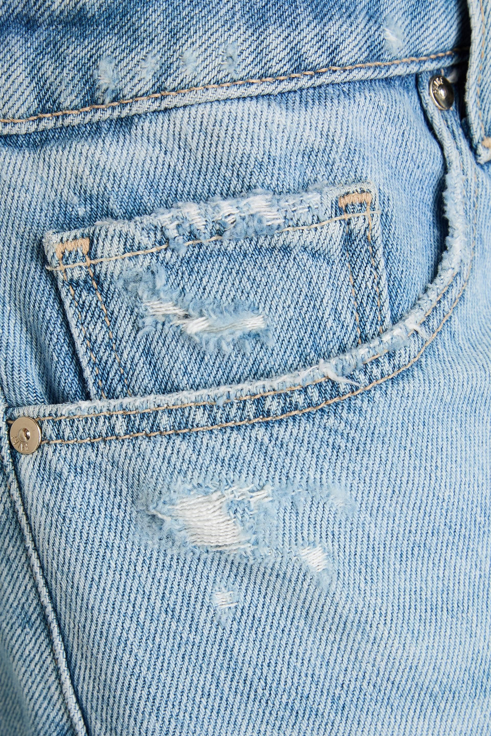 PAIGE NOELLA DISTRESSED DENIM SHORTS