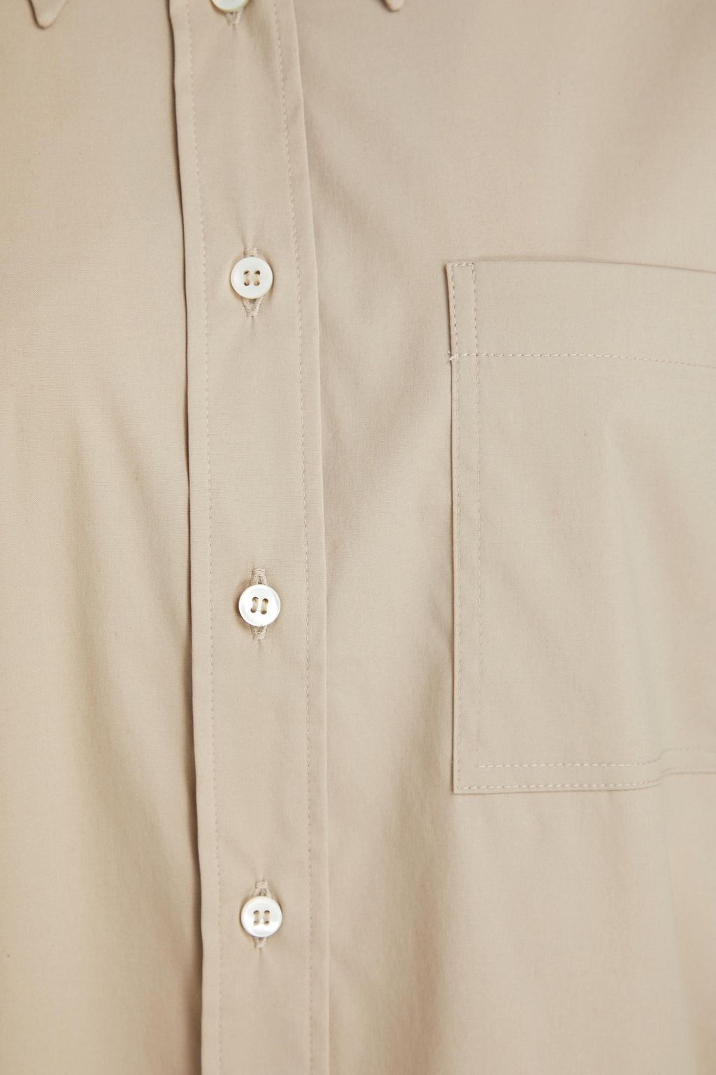 BRUNELLO CUCINELLI قميص من البوبلين المصنوع من مزيج من القطن ومزين بالخرز