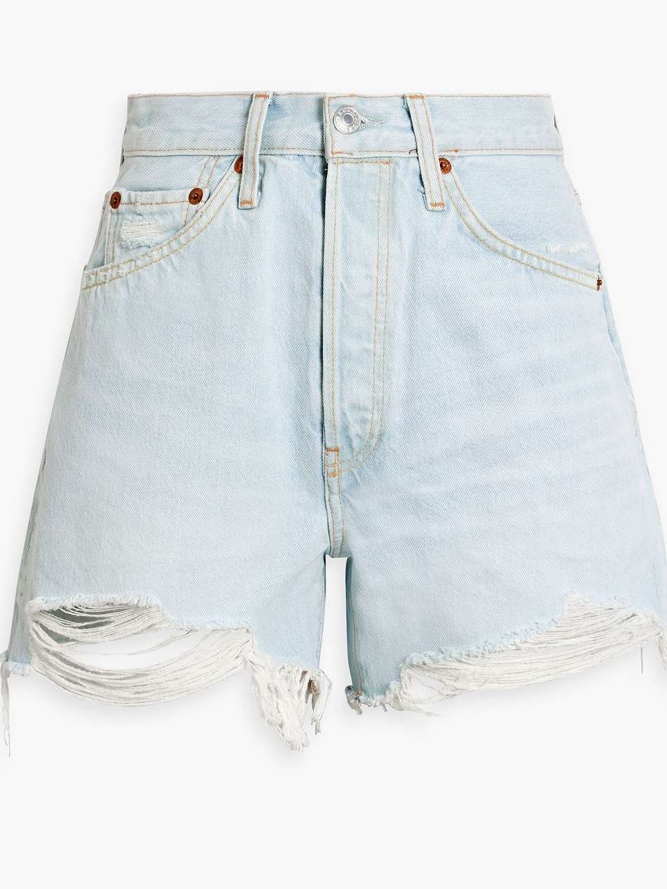 50s distressed denim shorts