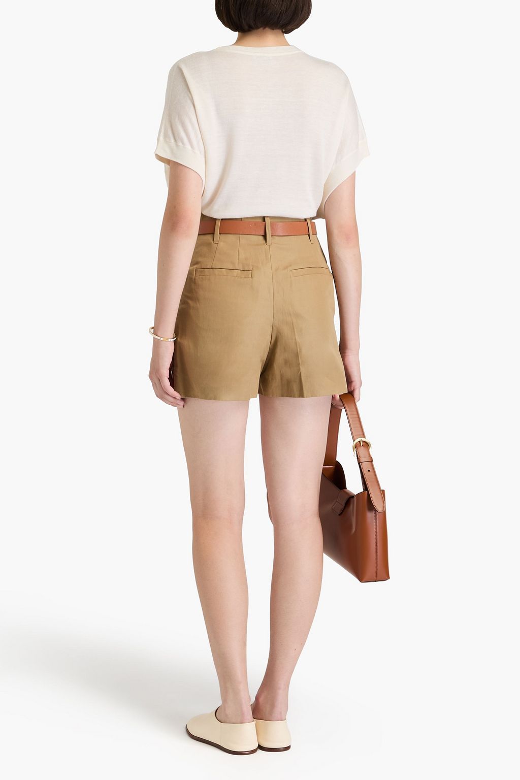 BRUNELLO CUCINELLI 캐시미어 실크 헴프 혼방 탑