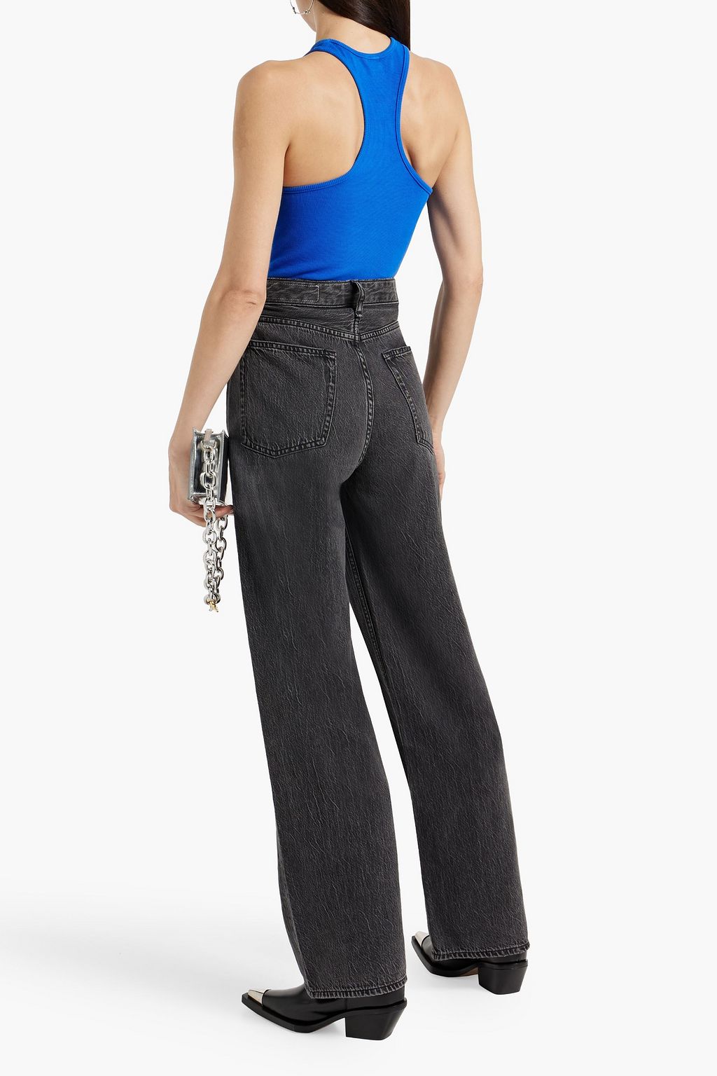RE/DONE BY HANES Ribbed cotton-jersey tank