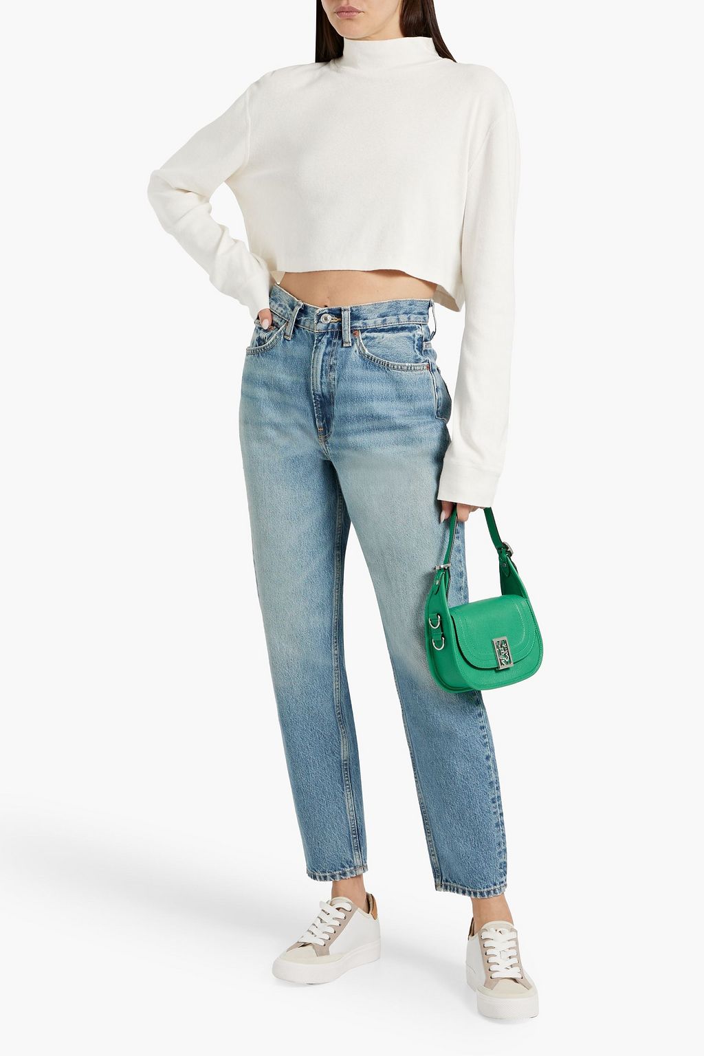 RE/DONE High-rise tapered jeans