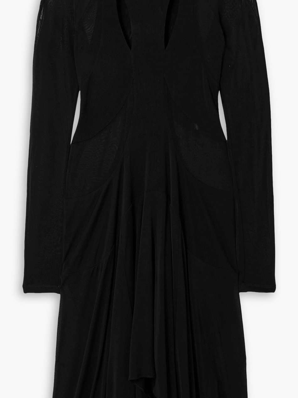 radiya asymmetric gathered jersey dress