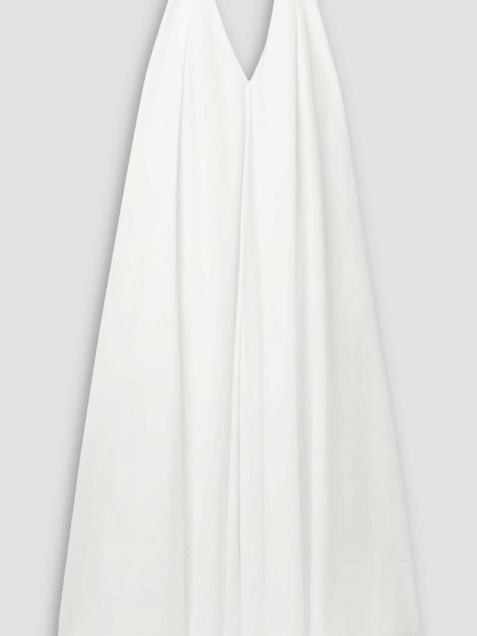 halterneck cotton-poplin midi dress