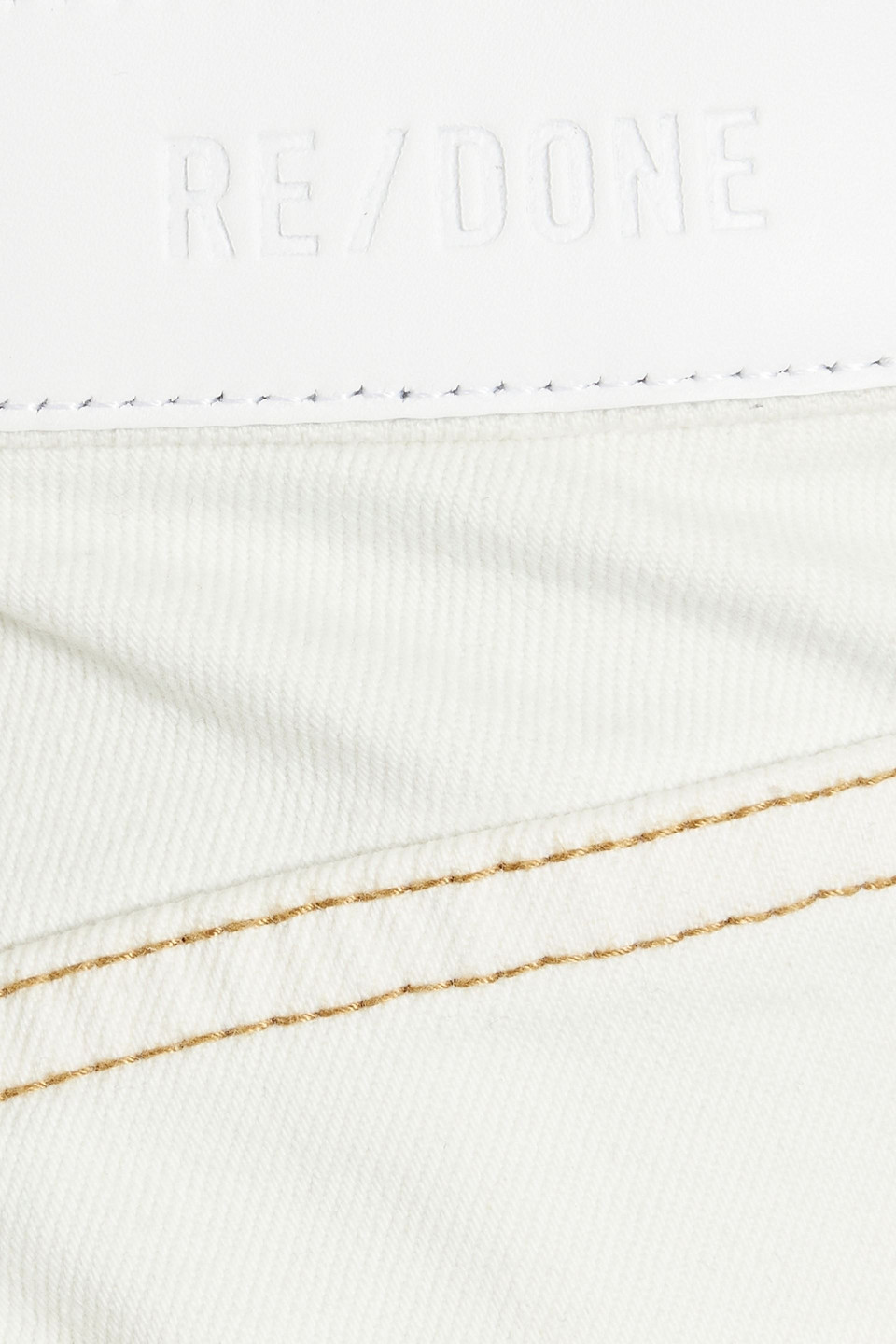 Re/done 70s High-rise Straight-leg Jeans In Off-white