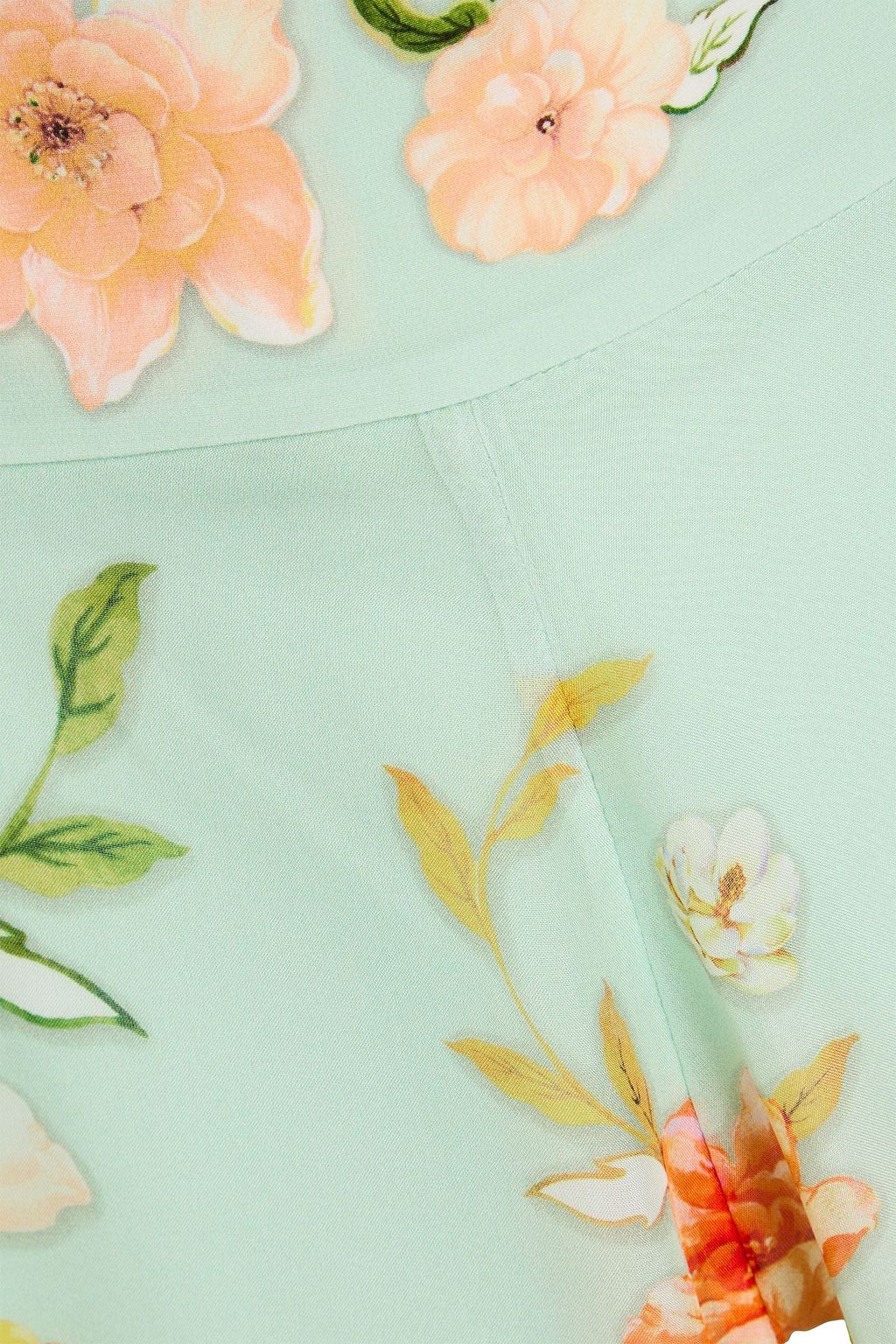 CAMILLA Bedruckte Hose mit weitem Bein aus Seidenchiffon