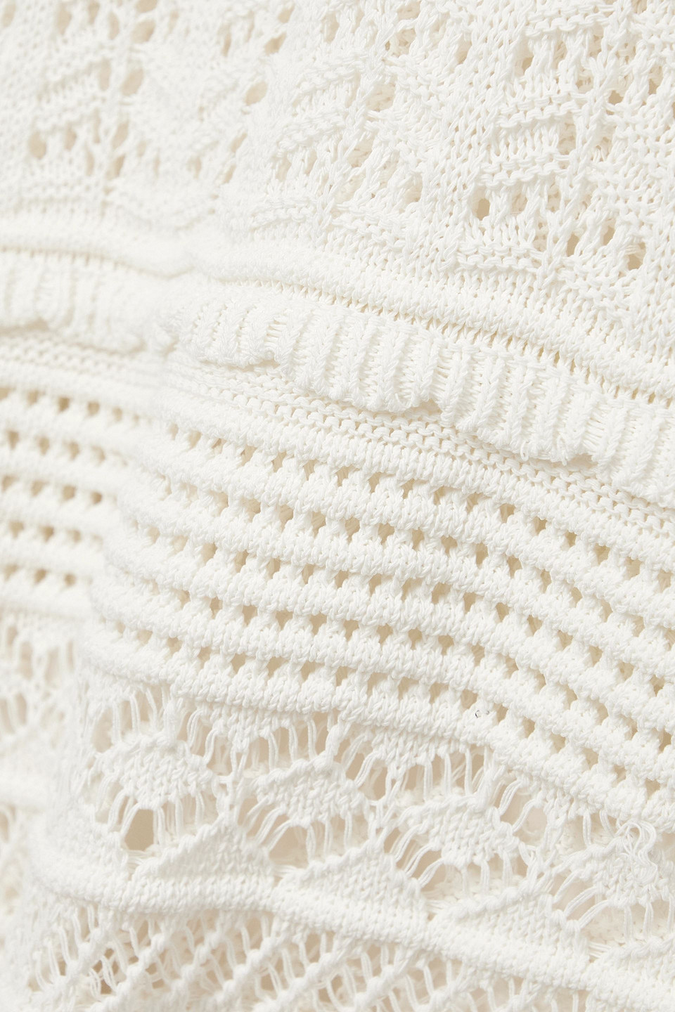 ISABEL MARANT AVA POINTELLE-KNIT COTTON-BLEND MINI DRESS 