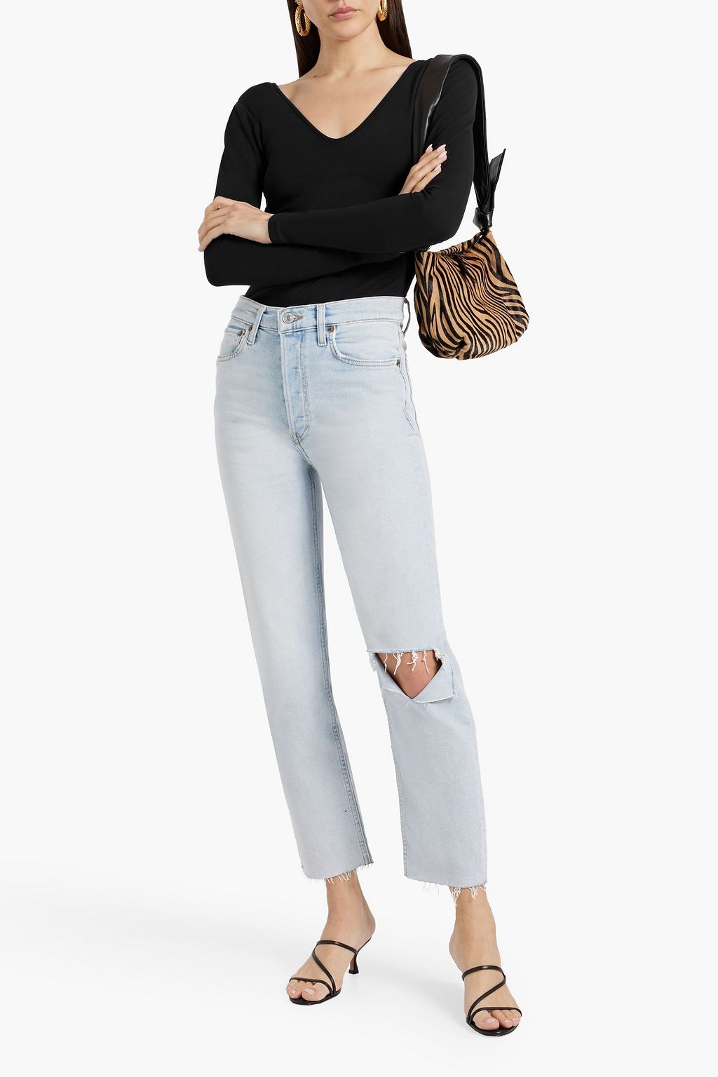RE/DONE Stretch-cotton jersey bodysuit