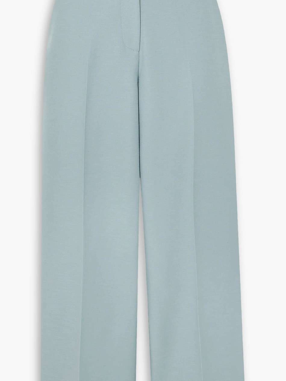nico pleated cotton wide-leg pants