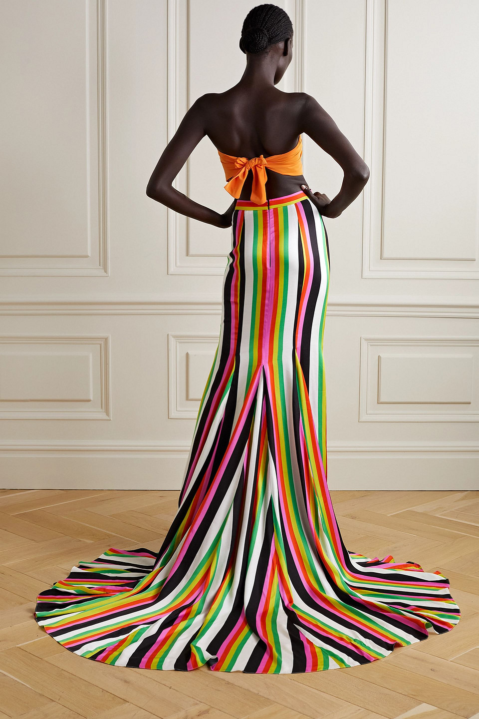  Christopher John Rogers - Gestreiftes Maxikleid Aus Crêpe - Bunt - Us 2 