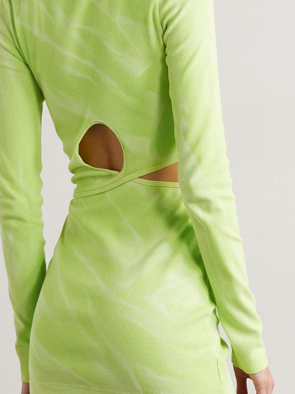interlink cutout tie-dyed stretch-cotton mini dress